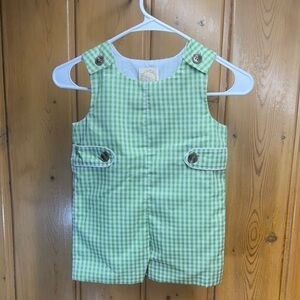 The Beaufort Bonnet Company Green Gingham Bodysuit